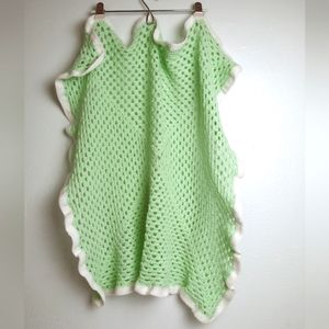 Crochet Blanket Baby Mint Green 31"x31"